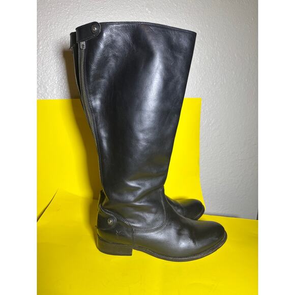 Frye Women's Melissa Tall Black Leather Riding Boots Back Zipper 34766431 sz 8.5 - Picture 7 of 9